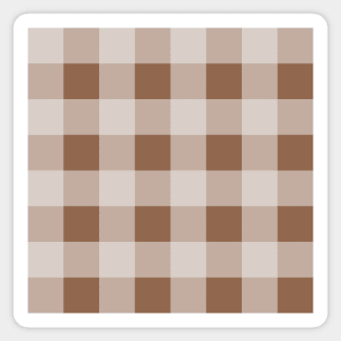 Little Critter Plaid - Light Brown and White Sticker